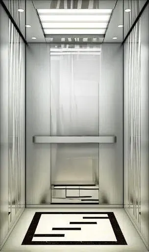 ARL-C017 مصعد فضي ستانليس ستيل منقوش