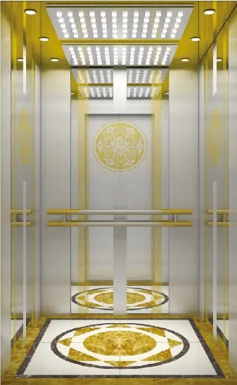 ARL-C028 مرآة ستانليس ستيل فضي وذهبي مع نقش