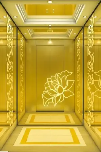 ARL-C049 Titanium gold mirror etched stainless steel